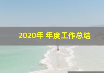 2020年 年度工作总结